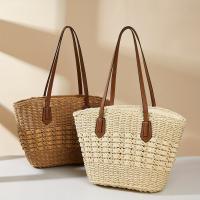 Bolsos de mano de paja tejidos, bolsos de playa de verano de un solo hombro para mujer, bolso de vacaciones tejido - details 1