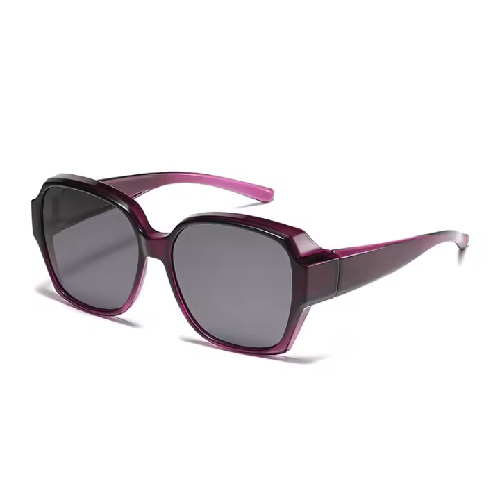 Gafas con montura cuadrada que se ajustan a gafas, gafas de sol modernas e informales con protección UV, accesorios de moda para actividades al aire libre - 1