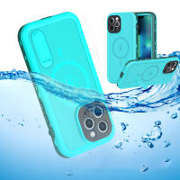 Funda De Silicona A Prueba de Agua IP68 Grado Militar Para iPhone 15 14 Pro Max Plus Deportes Acuario Submarino Escalada Material Aluminio IAOOPOO - details 27