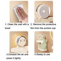 Soporte de Gel de ducha con ventosa de plástico, colgador de Gel de ducha extraíble montado en la pared, soporte para botella de champú ajustable reutilizable - details 6