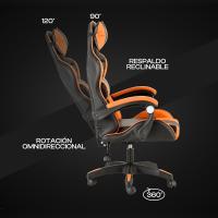 Negra, Silla Ergonómica de Oficina con Respaldo Regulable de 90 °   a 120 ° , con Reposacabezas, reposabrazos - details 5