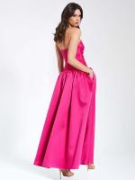 Verano 2025 nuevo vestido largo de vacaciones junto al mar adelgazante de cintura, vestido con tirantes rojo rosa francés para niños - details 4