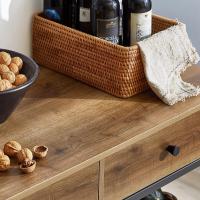 Cocina Carrito de Servir Multiusos con 2 Estantes y 2 Cajones 110 x 55 x 91 cm FKW112-PF ES - details 5