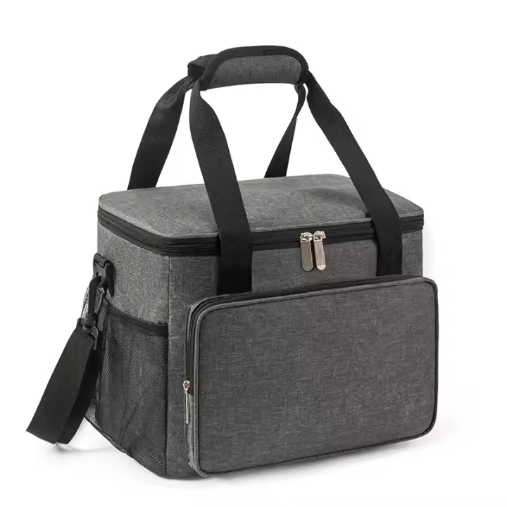 Fiambrera impermeable y aislada Bolsa de almuerzo reutilizable con correa ajustable para el hombro - 1