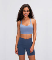 Sujetador Deportivo de Yoga para Mujeres SHINBENE con Correa Cruzada y Almohadilla Plantilla Inalámbrico Top de Entrenamiento Fitness - details 19