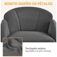 Oficina Terciopelo Trabajo Alchoado Terciopelo Ruedas Hogar Oficina MAX Capacidad 136 KG Color Gris - details 5