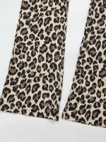 Conjunto de Moda Vintage para Mujer TRAFZA Blusa de Estampado de Leopardo con Cintura Alta y Pantalones Rectos Estilo de Primavera - details 16