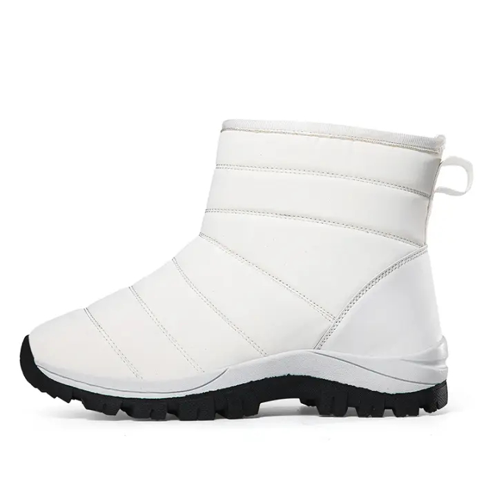 Botas de invierno para mujer cálidas: Botas de nieve impermeables para mujer, tobilleras casuales para clima frío, forradas de piel, botines cómodos. - 1