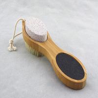 Cepillo de Cuidado de Pies Multifuncional 4 en 1 con Mango de Madera Removedor de Callos y Piel Muerta Exfoliador de Metal - details 0