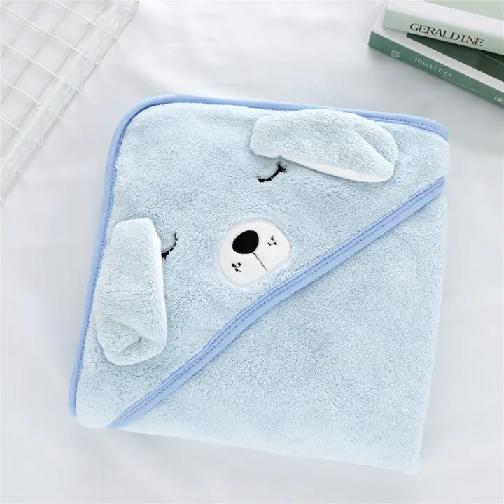 Manta envolvent para recién nacido, Toalla de baño Infantil absorbente y Cálida de dibujos animados, Bonito - 1