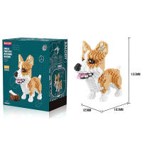 Bloques de construcción de animales de dibujos animados, ensamblaje creativo de perro y gato, rompecabezas educativo DIY, juguete interactivo para padres e hijos, Cartoo - details 12