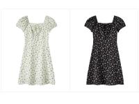 Vestido de Chifón Floral Semir Manga de Burbuja, Cuello Cuadrado, Cintura Corta - details 10