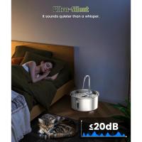 Fuente de agua para gatos de acero inoxidable, fuente para beber para gatos de 3,2 L, fuente de agua para mascotas para gatos de interior, dispensador de agua sin BPA con 2 modos de flujo, fuente con pico para gatos y perros - details 5