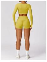 Pantalones cortos de Yoga para mujer, ropa de gimnasio de cintura alta, pantalones cortos deportivos de ciclismo - details 47