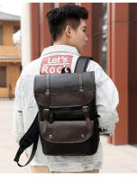 Mochila de cuero impermeable de gran capacidad para computadora de negocios para hombres - details 11