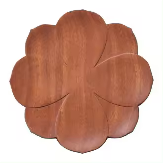 Posavasos de Rosa de Madera Duradera Diseño de Pétalos 3D Resistente al Calor - 1