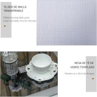 Conjunto de Tumbonas Exteriores de Jardín Dos Piezas con Mesa Auxiliar de Vidrio Templado - details 30