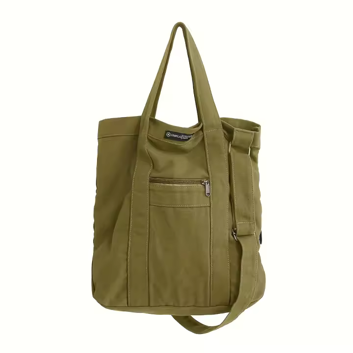 Bolso bandolera de estilo japonés retro para hombre - Bolso de hombro versátil e informal para viajeros en color sólido - 1