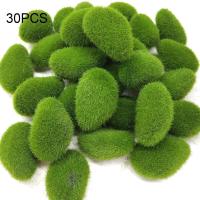 Musgo artificial 30/60 UDS, piedra artificial, decoración del hogar, manualidades creativas, plantas verdes simuladas, manualidades de jardín DIY - details 4