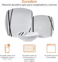 Vajilla de 18 piezas, líneas modernas, 6 servicios - details 1