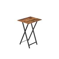 Mesa Auxiliar, Mesa de Café Pequeña con Espacio de Almacenamiento, Mesita de Noche para Espacios Pequeños, Fácil Montaje, Estructura Metálica, Estilo Industrial, Marrón Vintage - details 7