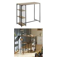 Conjunto de Mesa Alta de Bar Set Mesa y 2 Taburetes con Respaldo de Estilo Industrial OGT03-XL ES - details 9