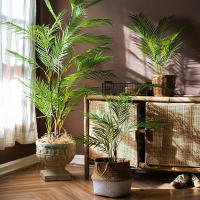 Palmera Artificial grande de 125cm, rama de plantas tropicales, hojas falsas de plástico, Monstera verde para decoración de Navidad, jardín y habitación del hogar - details 0
