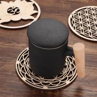 Posavasos hechos a mano, decoración de pared del hogar, flor de la vida cortada con láser, estera de energía, letrero de pared de madera, rebanada, Base de madera, forma de flor de la vida - details 22