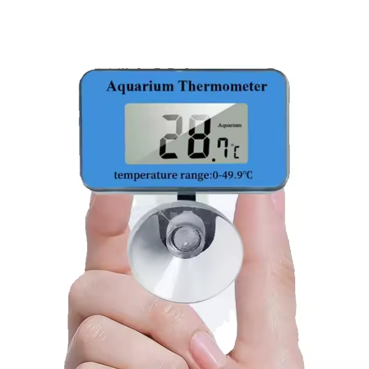 Termómetro Digital LCD para acuario con sonda, ventosa, medición de termómetro electrónico de agua para pecera - 1