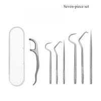 Juego de herramientas para palillos de dientes para el hogar, hilo dental de acero inoxidable para el cuidado dental - details 5