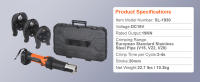 SucceBuy Kit de herramientas de prensa y batería, herramienta de prensado de tuberías eléctricas, 2 baterías de 20 V 2,0 Ah, cargador rápido, estuche de transporte - details 5