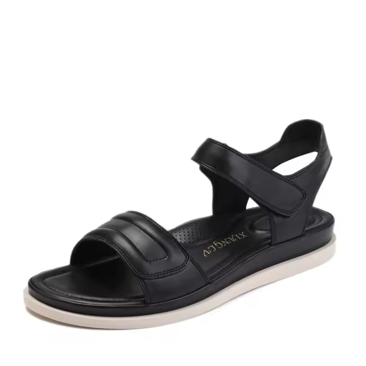 GIOIO Cómodas sandalias de velcro para mujer, suela suave, antideslizantes, moda de playa y diario - 1