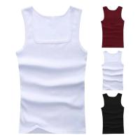 Chaleco deportivo para hombre, camiseta sin mangas con cuello cuadrado para culturismo, camiseta sin mangas con absorción de sudor, camiseta interior informal elástica para correr y gimnasio - details 1