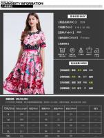 Vestidos Midi elegantes con estampado de lunares para mujer, vestido largo Retro informal de manga corta para vacaciones de verano, siciliano - details 0