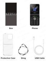 SERVO Flip6 Teléfono Plegable 4 Tarjetas SIM, Red GSM, Linterna, Mp3, Dial de Velocidad, Botón de Enchufe, Estilos Clásicos - details 0