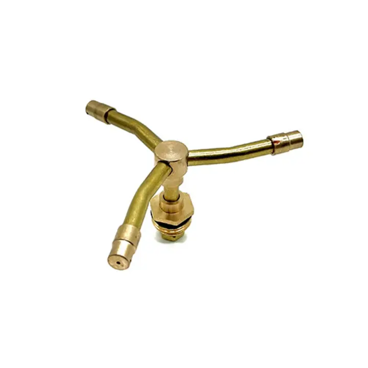 Aspersor giratorio automático de 2/3/4 brazos, cabezales de aspersor de riego de 360 ​​grados y 1/2 pulgadas, pulverizador automático de latón - 1