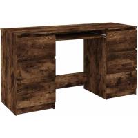 Escritorio Mesa Trabajo Estudio Muebles de Oficina Despacho Ordenador Decoración Capacidad de Almacenamiento de Madera Contrachapada Roble - details 8