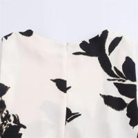 Vestido largo con cuello redondo sin mangas estampado estilo callejero para mujer - details 4