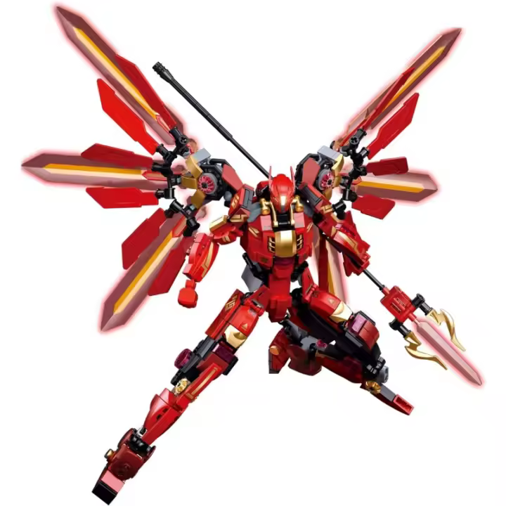 Juego de construcción Battle Angel Wars Wing Mech, 511 piezas, figura de acción de superhéroe totalmente articulada, modelo de robot, juguete, cumpleaños para niños, niñas y nietos 8-14 - 1