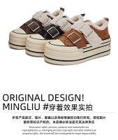 Nuevos zapatos para muffins de suela gruesa, zapatos térmicos de terciopelo para mujer, zapatos versátiles para mujer - details 3