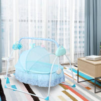 Cuna Eléctrica para Bebé Pendulete Automático Cama de Niño Deportes y Salud Cunas Azul Blanco - details 3
