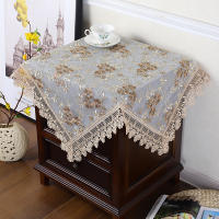 Mantel de encaje bordado, cubierta de mesa cuadrada rectangular, cubierta de gabinete, decoración del hogar, mantel - details 6