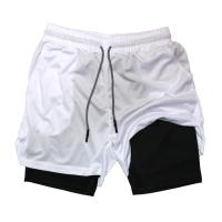 Pantalones Cortos de Fitness de Doble Capa para Hombres Secado Rápido Entrenamiento de Gimnasio - details 4