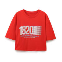 OUWU- Camiseta Preppy Corta Con Estilo Para Mujer, Nueva Camiseta Energética Para Chicas Jóvenes De Primavera Y Verano De 2025, Camiseta Clásica Con Letras Estampadas - details 1