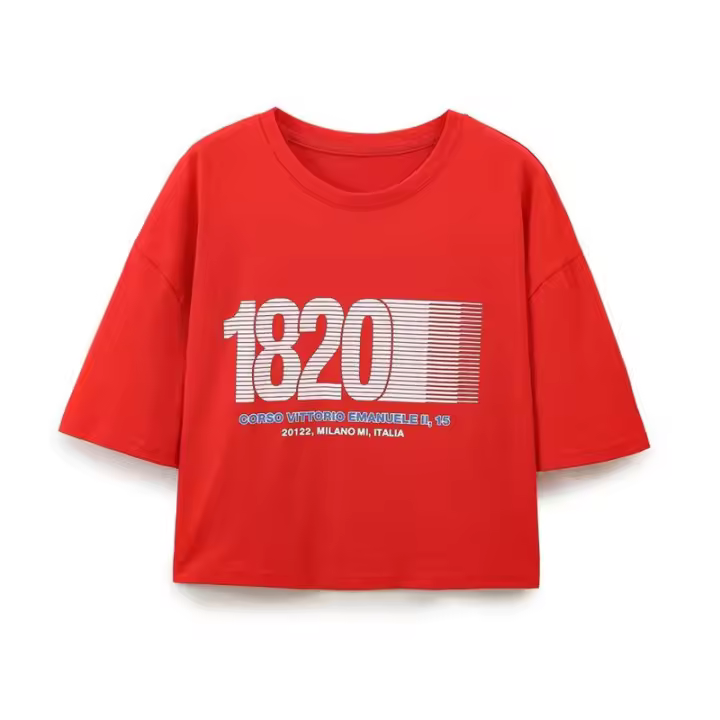 OUWU- Camiseta Preppy Corta Con Estilo Para Mujer, Nueva Camiseta Energética Para Chicas Jóvenes De Primavera Y Verano De 2025, Camiseta Clásica Con Letras Estampadas - 1