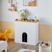 Cómoda para niños, estantería para Libros, Juguetes, Armario Auxiliar para Niño diseño de candado, Aprox. 86 x 30 x 87 cm ES - details 1