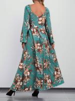 Vestido Largo de Manga Grande con Estampado Cuello en V, Moda Coreana Harajuku para Mujeres - details 13