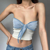 BUNO-Tops blancos Y2K para niña, Tops cortos estampados sin mangas, Top ajustado informal de calle, 2025. - details 2