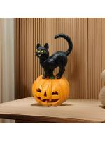 Tema calabaza gato negro adorno decorativo atmósfera escena creativa accesorios divertidos artesanías de resina - details 1