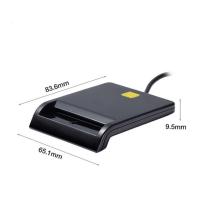 Lector - Lector electrónico de DNI, compatible con tarjeta inteligente o Smart Card, negro - details 1